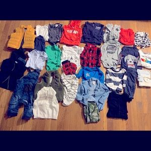 3-6 mos long-sleeved pieces (baby boy)